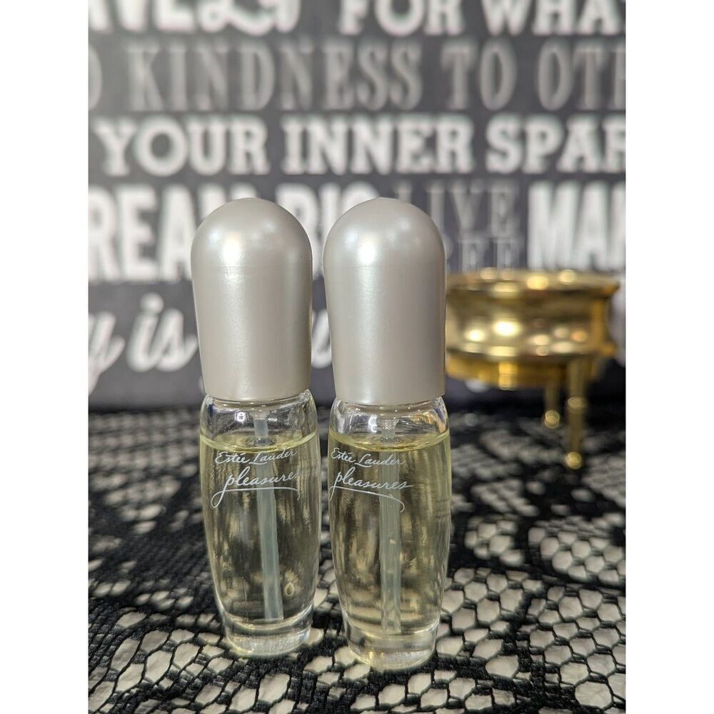 Estee Lauder Pleasures 0.14 oz Mini Travel Bottles - set of 2!
